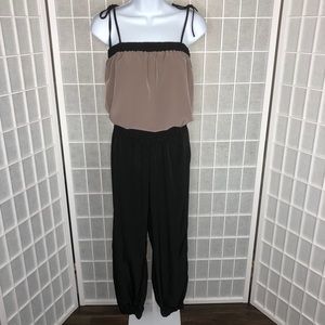 H&M Black and Taupe Jumpsuit